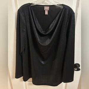 NWT Chico’s Elegant Black Cowl Neck Sweater